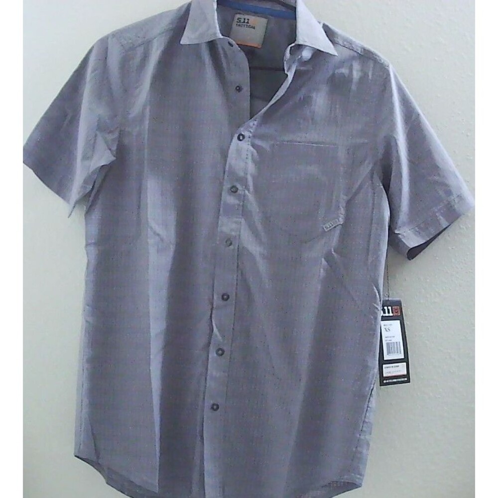 New Men's 5.11 Aerial Khaki Vent-Tac Button Up Short Sleeve Shirt Size XS - NWT